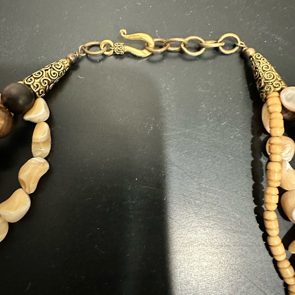 Boho Multi Beaded Shell Necklace - Picture 8 of 10